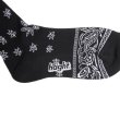 画像2: x YARZ /PAISLEY SOCKS Black (2)