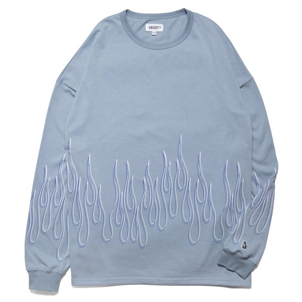 画像1: FLAMES LS Tee Light Blue (1)