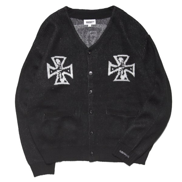 画像1: Good Bad Cross Cardigan Black (1)