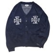 画像1: Good Bad Cross Cardigan Navy (1)