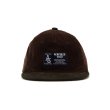 画像1: Two-Tone Cord 6 Panel Cap Brown/Forest  (1)