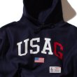 画像2: USAG Hooded Sweatshirt Navy (2)