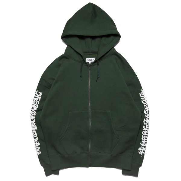 画像1: x CASPER / Flames Logo Zip Hoodie Forest (1)