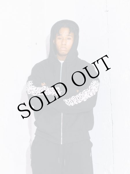 画像8: x CASPER / Flames Logo Zip Hoodie Black (8)