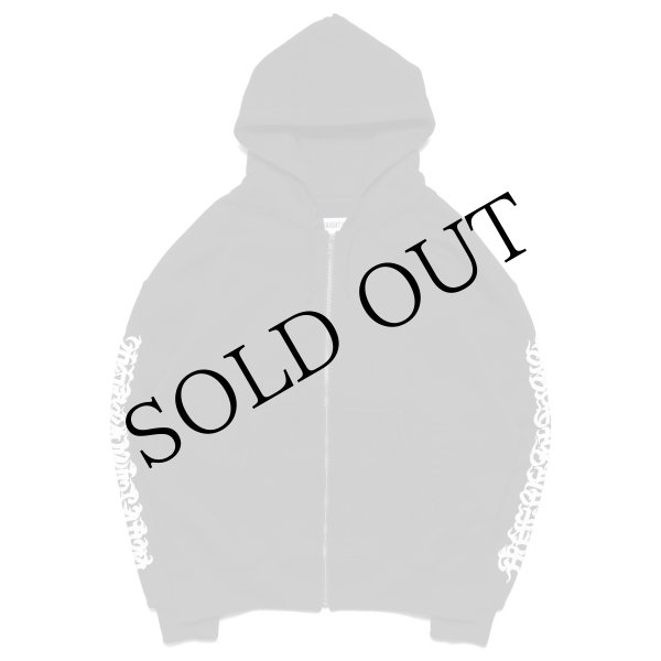 画像1: x CASPER / Flames Logo Zip Hoodie Black (1)