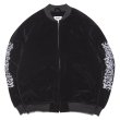 画像1: x CASPER / Flames Logo Velour Jacket Black (1)