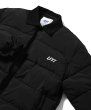 画像2: Corduroy Collar Puffer Jacket Black (2)