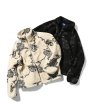 画像7: Rose Allover Patterned Fleese Jacket Black (7)