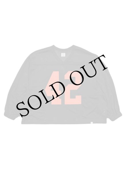 画像1: 42 Mesh Football LS Shirts Black/Orange (1)
