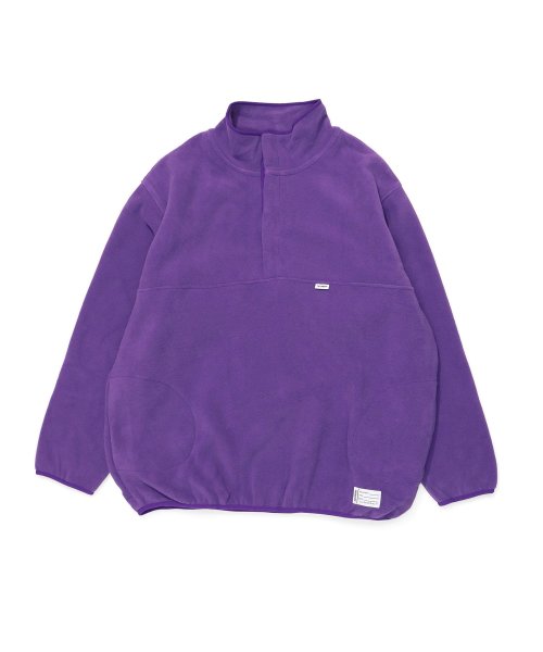 画像1: Half Snap Fleece Pullover Lilac (1)