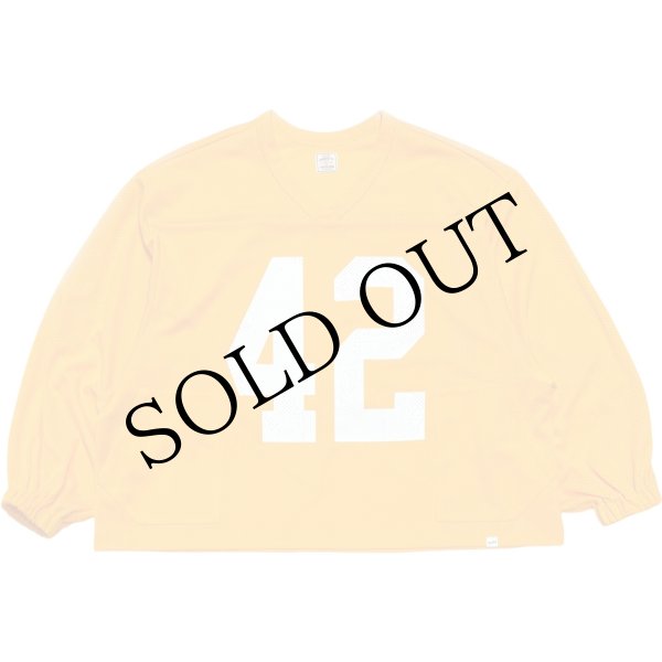 画像1: 42 Mesh Football LS Shirts Yellow (1)