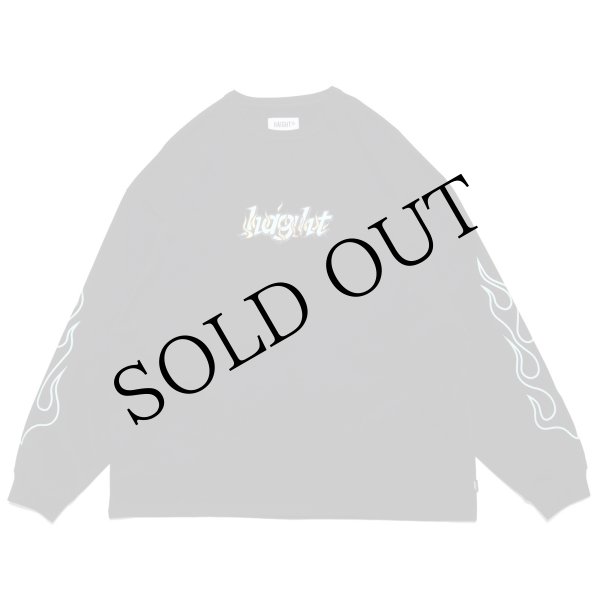 画像1: FLAMES LOGO LS Tee Black (1)