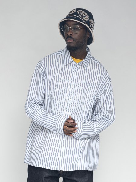 画像9: STRIPE ROSE SHIRT White (9)