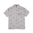 画像1: x RAW / Logo Open Collar Shirt Natural (1)