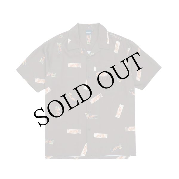 画像1: x RAW / Papers Open Collar Shirt Brown (1)