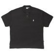 画像1: WAFFLE POLO SHIRT Black (1)