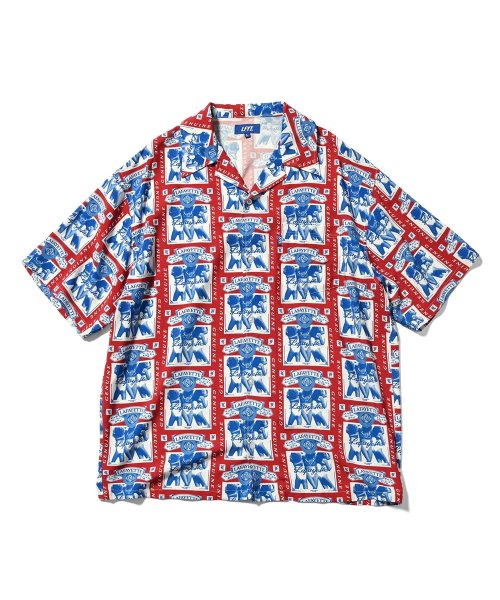画像1: WEISER Allover Pattern Shirt Red (1)
