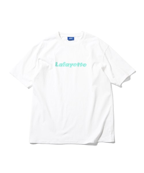 画像1: Lafayette Emboss Checker Logo Tee White (1)