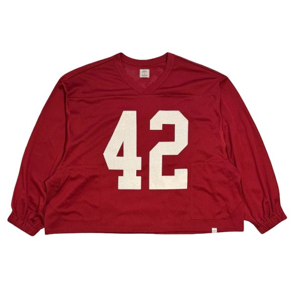 画像1: 42 Mesh Football LS Shirts Burgundy (1)