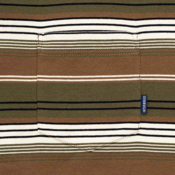 画像5:  French Terry Striped Tee Brown (5)