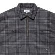 画像2: Flannel Half Zip Shirt Gray (2)