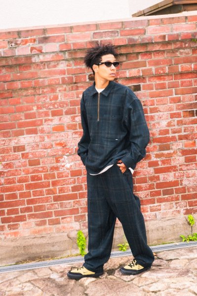 画像9: Flannel Half Zip Shirt Black Watch (9)