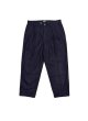 画像1: 2TUCK STRIPE WOOL TROUSER Navy (1)