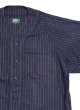 画像6: STRIPE WOOL BASEBALL SHIRT Navy (6)