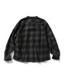 画像4: Nep Twill Check Band Collar Shirt Black (4)